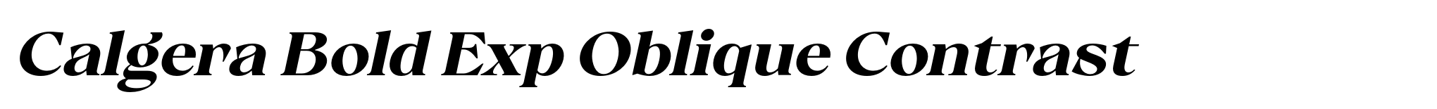Calgera Bold Exp Oblique Contrast image